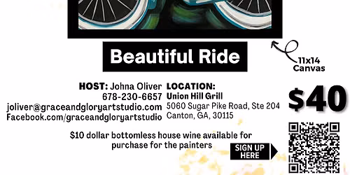 Beautiful Ride Paint & Sip at Union Hill Grill