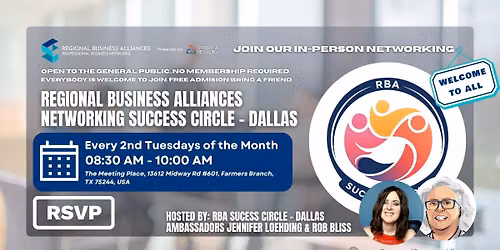 RBA Success Circle: The meeting Place, Farmer's Branch (2nd Tuesday of the Month)