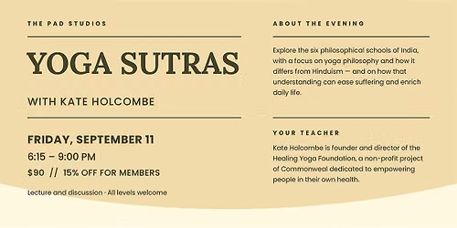 Yoga Sutras with Kate Holcombe