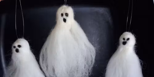 Needle Felted Ghoulish Ghost