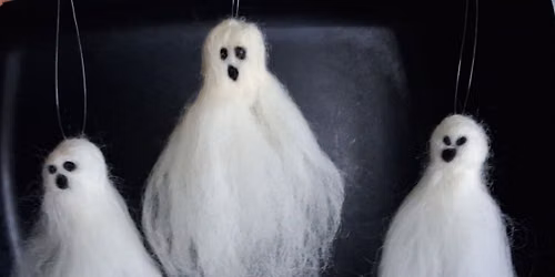 Needle Felted Ghoulish Ghost