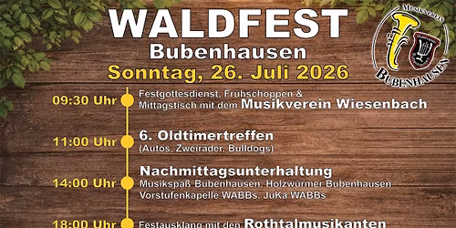 Waldfest Bubenhausen 2026