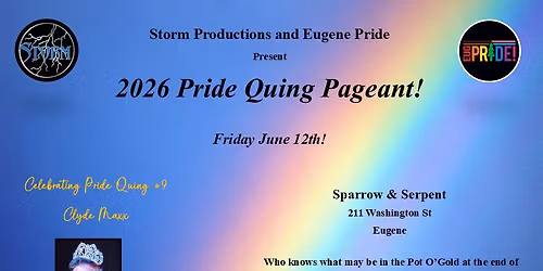 2026 Pride Quing Pageant - Save the Date!!!