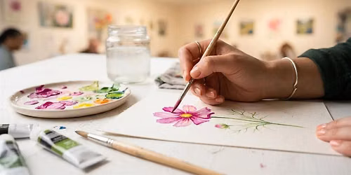 Dekorative Blumenmalerei mit Acryl \u2013 Kreativworkshop im Kreativ Salon