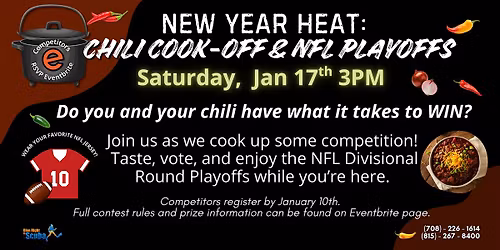 New Year Heat: Chili Cook-Off & NFL Playoffs