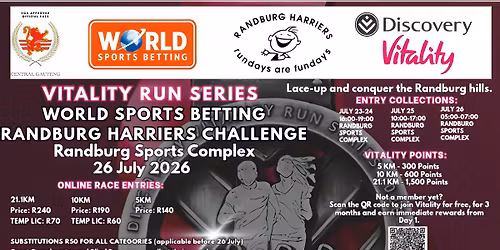 World Sports Betting Randburg Harriers Challenge 