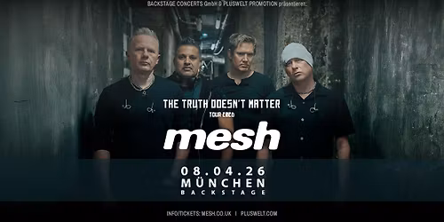 MESH \/\/ plus: BLACKBOOK & MARI KATTMAN \/\/ 08. April \/\/ M\u00fcnchen, Backstage