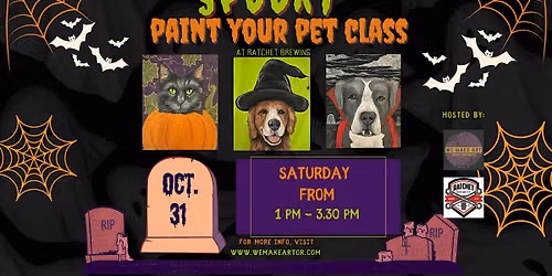 Spooky Paint Your Pet at Ratchet Brewing in Salem