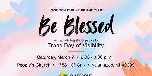 Be Blessed: A TDoV Blessing & Service