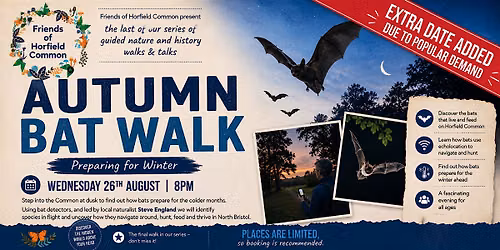 Autumnal Bat Walk \u2013 Preparing for Winter at Horfield Common - EXTRA DATE