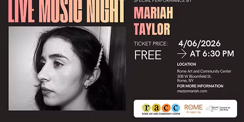 Live Music with Mariah Taylor