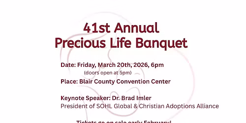 Annual Precious Life Banquet