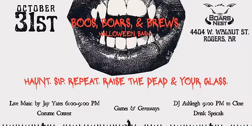 Boos, Boars, & Brews Halloween Bash
