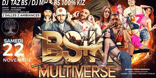 BACHATA & S + 100% KIZ MULTIVERSE - 2 SALLES -  SAMEDI 22 Nov 