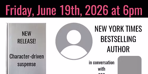 Author Event! Save the Date!