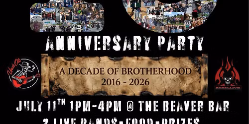 Rebellium's 100th show & War Vets Motorcycle Club 10th Anniversary celebration