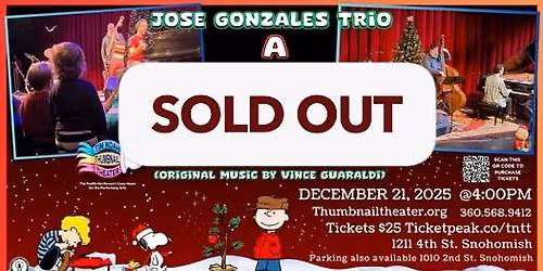 SOLD OUT - Jose Gonzales Trio - "A Charlie Brown Christmas"
