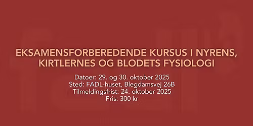 Eksamensforberedende kursus i Nyre\/Endo\/Blod