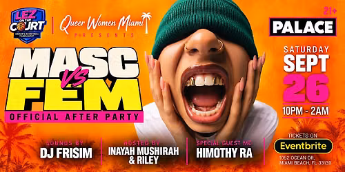 Queer Women Miami: Masc vs Fem Official sapphic \/ lesbian After Party |