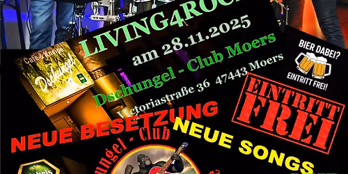\u201cLIVING4ROCK\u201c - Klassik Rock - Live am 28.11.2025 ab 20:00 Uhr - Eintritt frei