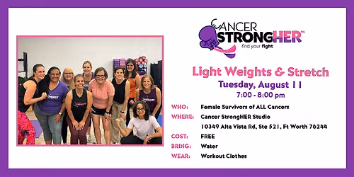 Cancer StrongHER Light Weights & Stretch \u2014 August 11, 2026