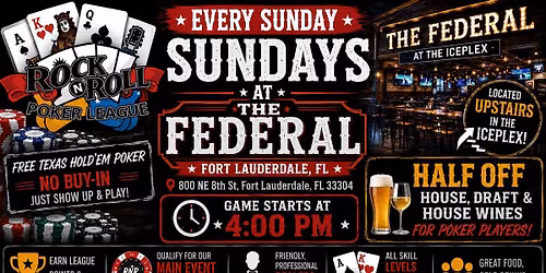 FREE Texas Hold'em Bar Poker at The Federal