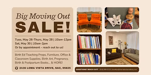 Big Moving Out Sale!