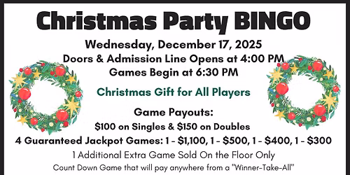 Christmas Party Bingo