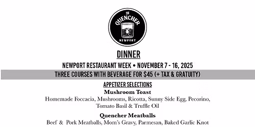 NEWPORT RESTAURANT WEEK 2025