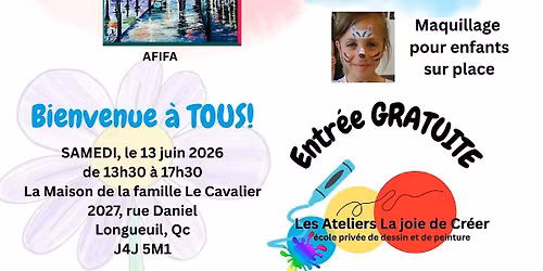 Exposition arts annuelle des Ateliers La Joie de Cr\u00e9er
