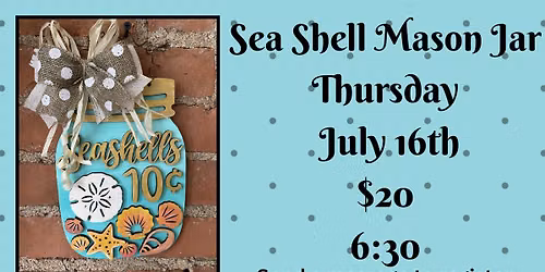 Mason Jar Seashells