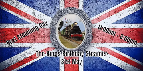 \ud83d\ude82 The King\u2019s Steamer at Pleasant Point Railway! \ud83d\udc51