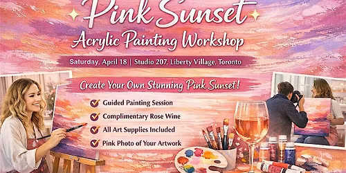 \u2728 Pink Sunset - Acrylic Painting Workshop
