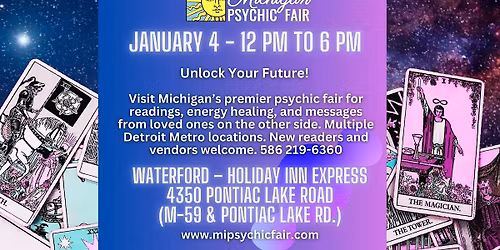 Michigan Psychic Fair at Waterford \u2013 Holiday Inn Express