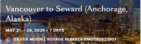 Vancouver to Seward (Anchorage) Alaska ON SILVER MOON 