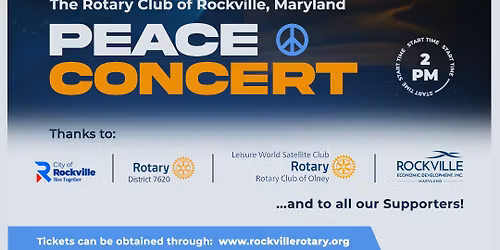 The Rotary Club of Rockville, Maryland Peace Concert 
