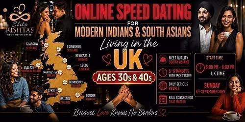 Online Speed Dating | For UK Indian Singles in their 30's &amp; 40's