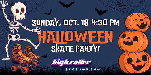 Halloween Skate Party with Costume Contest at High Roller Skating Centers