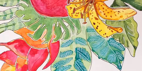 Botanical Watercolor at The Draw (Kingston, NY)