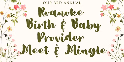 Roanoke Birth & Baby Provider Meet & Mingle