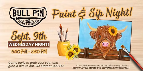 Paint & Sip at Bull Pin\/Clover!