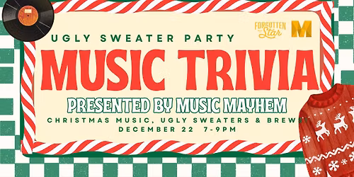 Holiday Music Trivia & Ugly Sweater Party at Forgotten Star Brewing