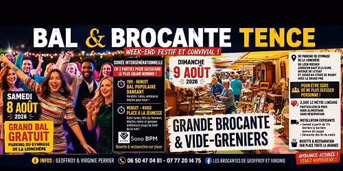 BROCANTE & BAL - 8 & 9 AOUT 2026 - TENCE (43)
