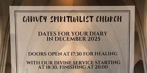 Canvey Spiritualist Church - Divine Service for December