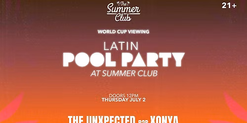 Latin Pool Party & World Cup Viewing at The Summer Club NYC