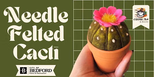 Needle Felted Cacti at Coffee, Tea & Books