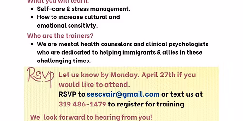 Because You Help Immigrants in the Cedar Valley