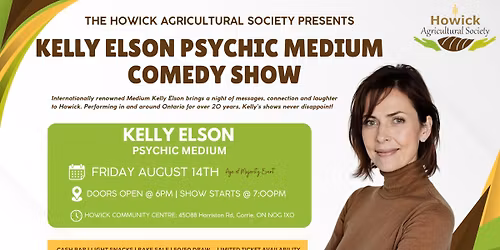 Kelly Elson Psychic Medium Comedy Show - Howick Ag Society