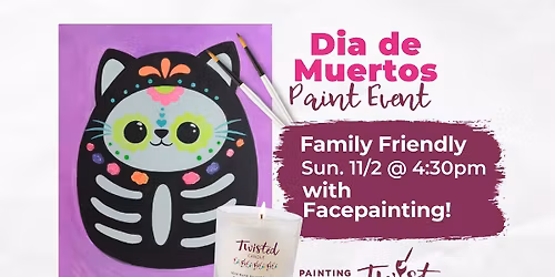 Dia de Muertos family paint event with facepainting