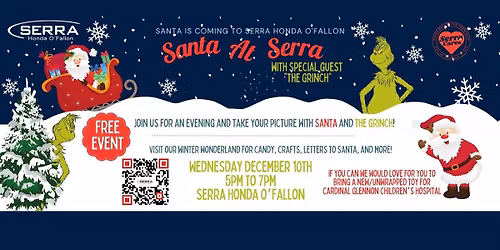 Santa at Serra with special guest the Grinch